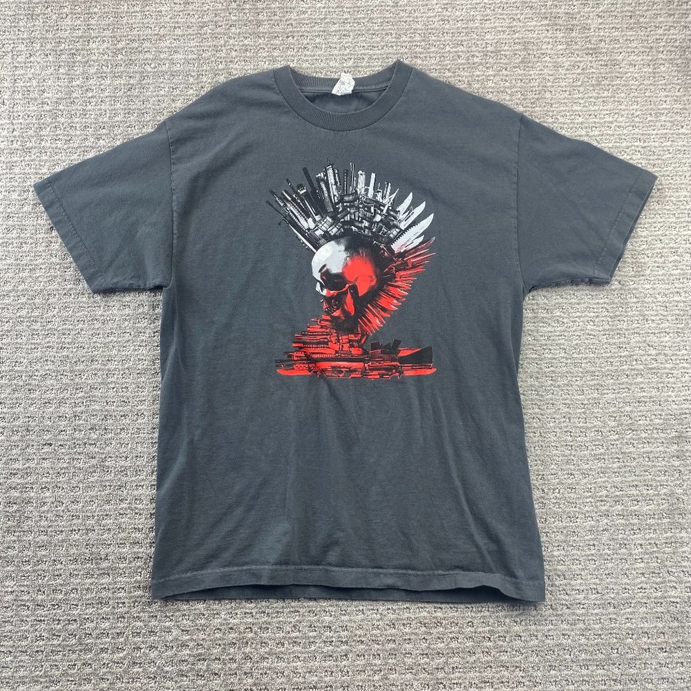 The Expendables 2 Promo Shirt Men Large Gray Movie Promotion Graphic T-Shirt AAA